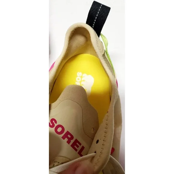 Sorel Sneakers Kinetic Breakthru Tech Lace 7.5 Bleached Ceramic & Fucshia Shoes - Picture 8 of 13